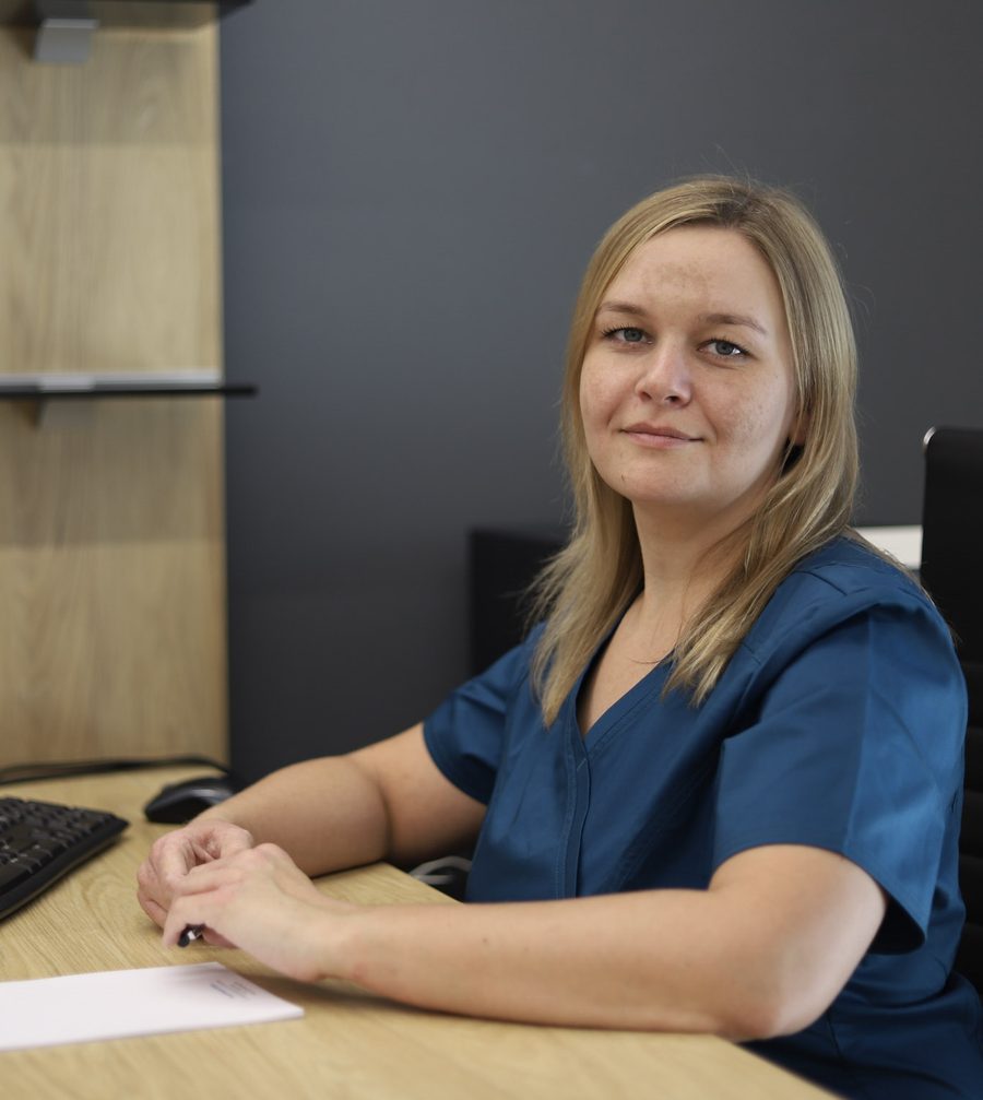 Marta Wodecka at the clinic